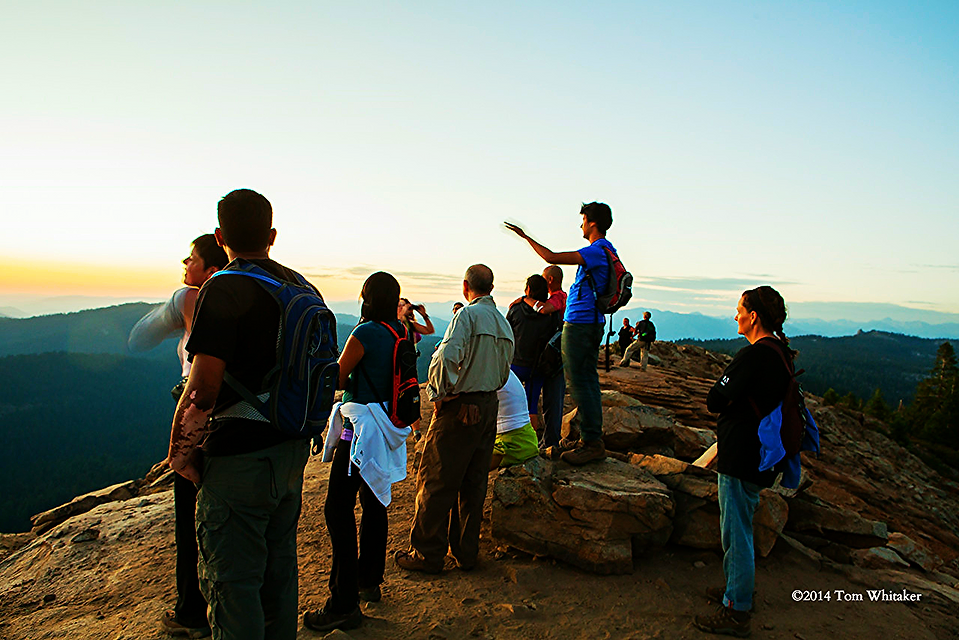 A group standing at the top of Big Baldy