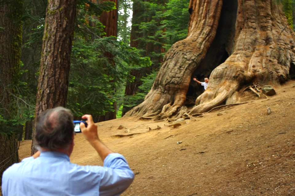A photo of someone taking a photo of someone in the distance