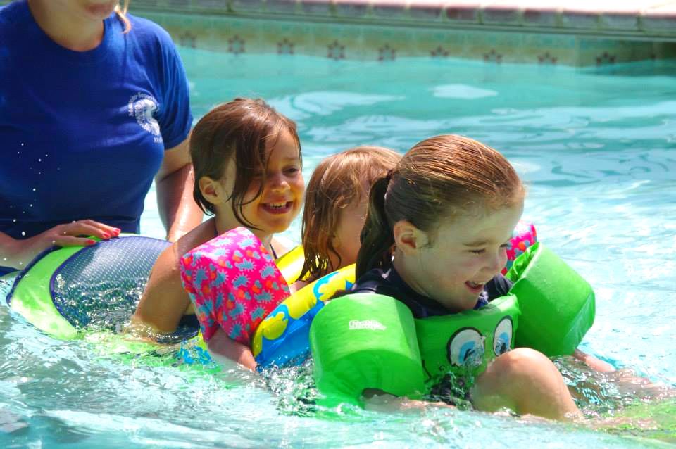 Minnow and Tadpole kids group at the pool